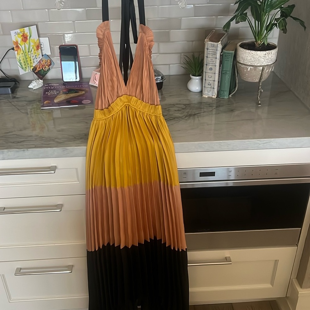 Multi color halter dress